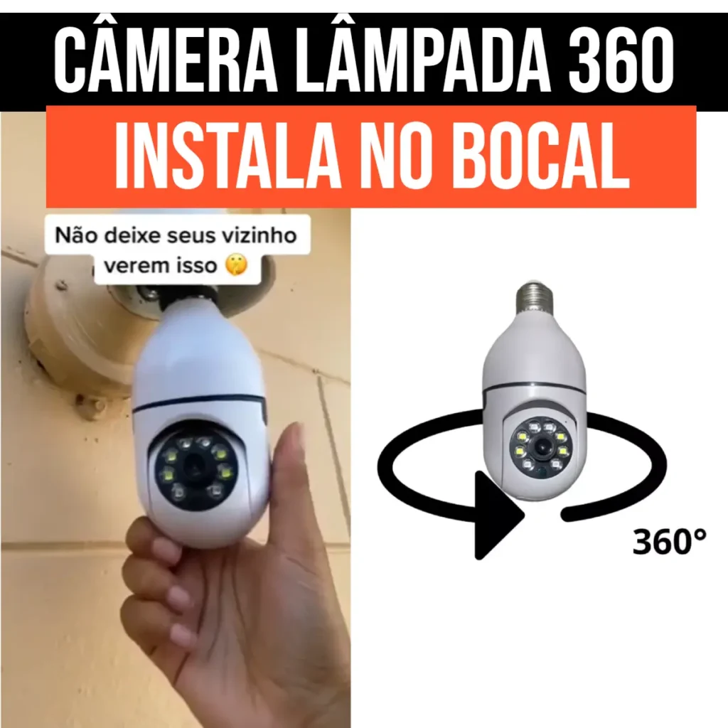 CAMERA LAMPADA 360 GRAUS