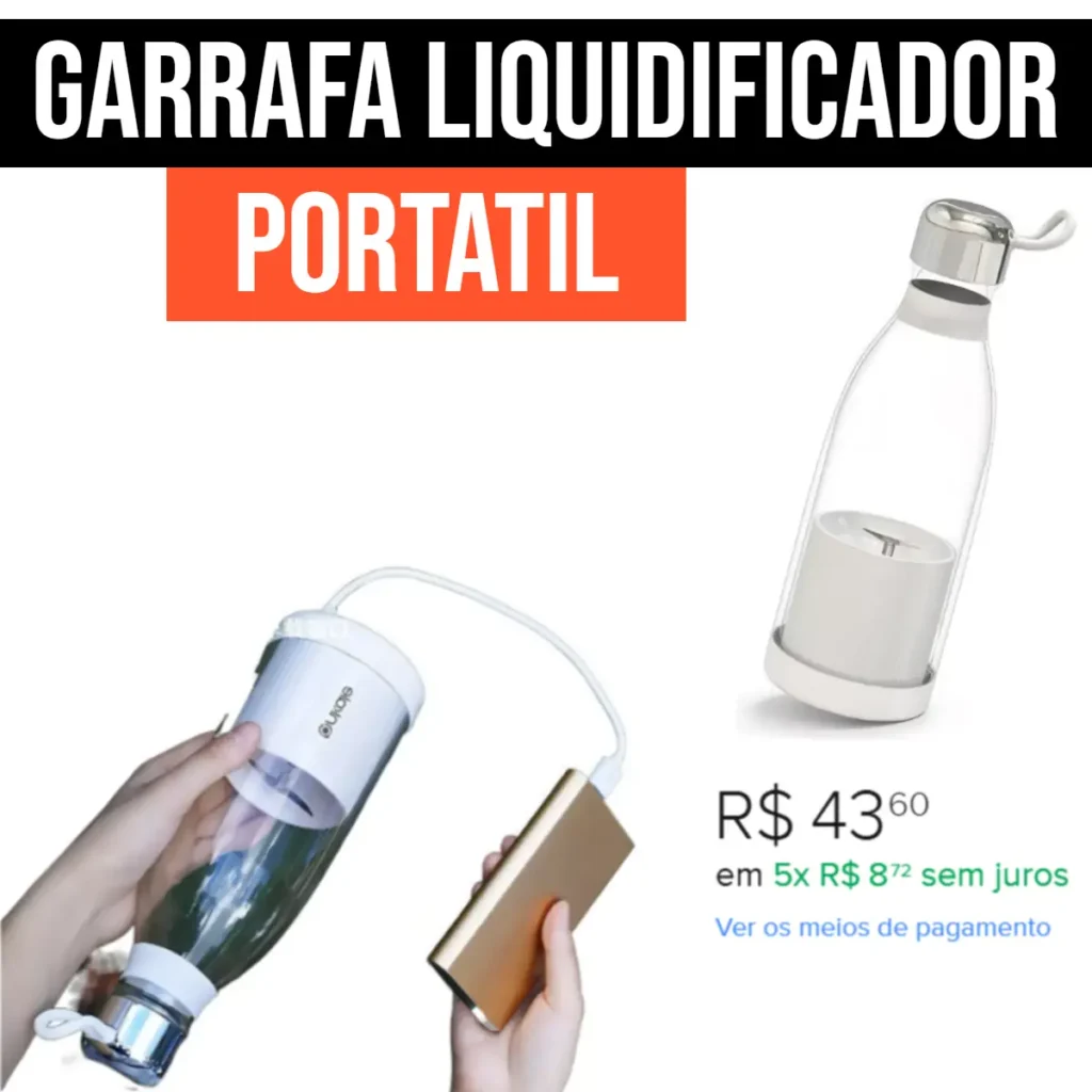 garrafa liquidificador portatil